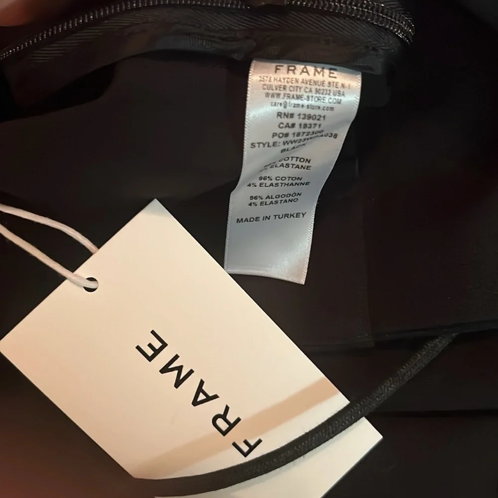 NWT $398.00 Frame lace up Black trouser Pants size 2 - Picture 10 of 13